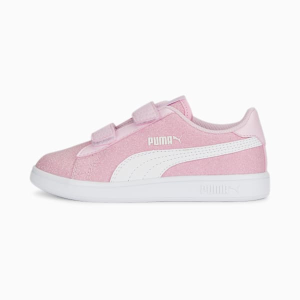 PUMA Smash v2 Glitz Glam Sneakers Kids, Pearl Pink-PUMA White