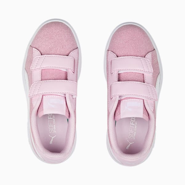 PUMA Smash v2 Glitz Glam Sneakers Kids, Pearl Pink-PUMA White, extralarge-GBR