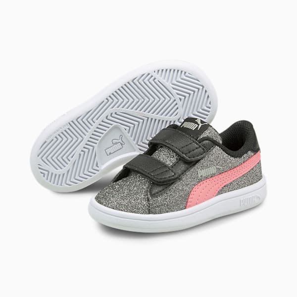 PUMA Smash v2 Glitz Glam Sneakers Babies, Puma Black-Peony, extralarge-GBR