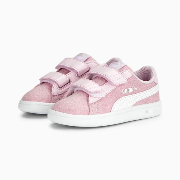 PUMA Smash v2 Glitz Glam Sneakers Babies, Pearl Pink-PUMA White