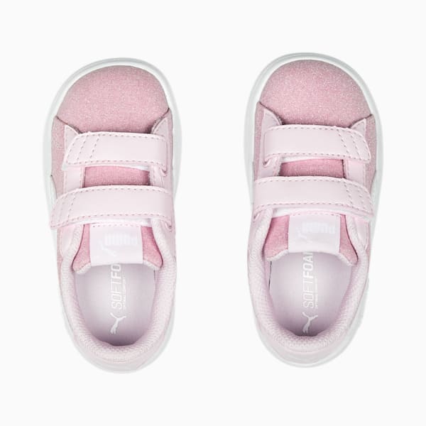 PUMA Smash v2 Glitz Glam Sneakers Babies, Pearl Pink-PUMA White