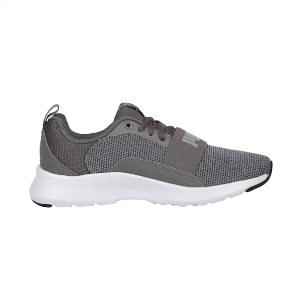 Wired Knit Kid's Shoes, Charcoal Gray-Puma Silver, extralarge-IND