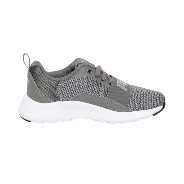 Wired Knit Kids' Sneakers, Charcoal Gray-Puma Silver, extralarge-IND