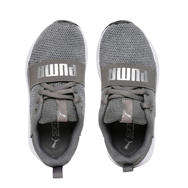 Wired Knit Kids' Sneakers, Charcoal Gray-Puma Silver, extralarge-IND