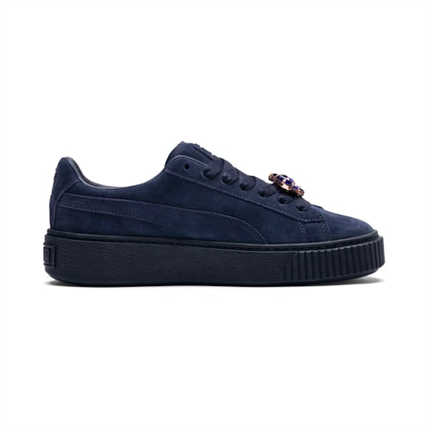 Suede Platform Gem Women's Shoes, Peacoat-Peacoat, extralarge-IND