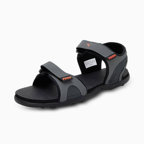Relay MU Unisex Sandals, Puma Black-Dark Shadow-Vibrant Orange, extralarge-IND