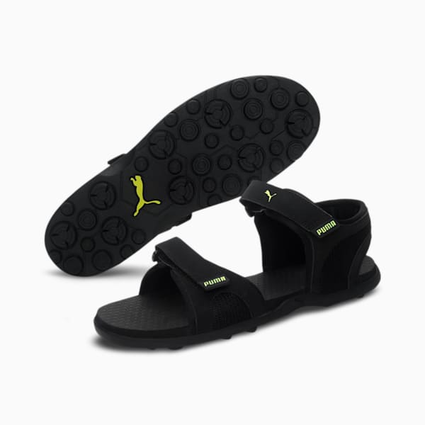 Relay MU Unisex Sandals, PUMA Black-Yellow Alert, extralarge-IND