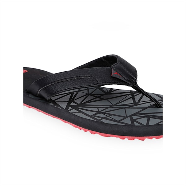 Wrens GU Flip-Flops, Puma Black-Castor Gray-Flame Scarlet, extralarge-IND