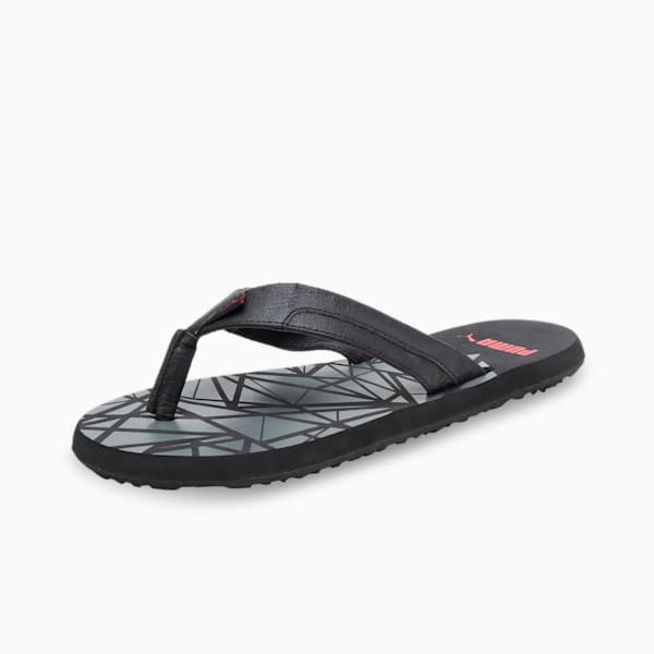 Wrens GU Flip-Flops, Puma Black-Castor Gray-Flame Scarlet, extralarge-IND