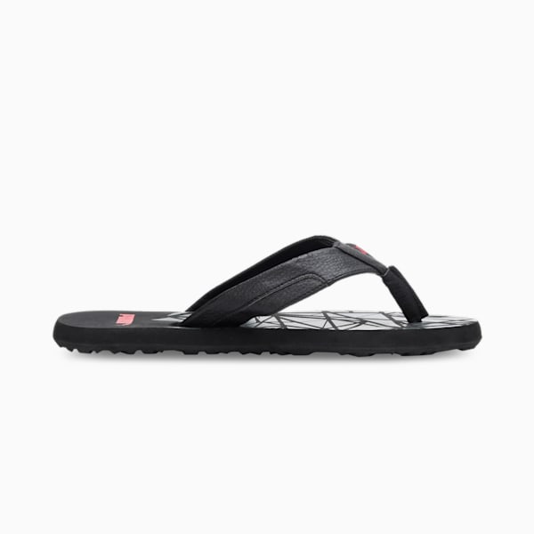 Wrens GU Flip-Flops, Puma Black-Castor Gray-Flame Scarlet, extralarge-IND