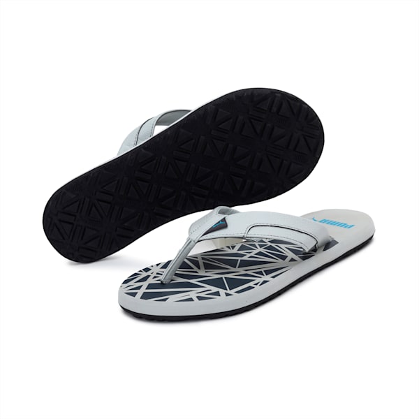 Wrens GU Flip-Flops, Gray Violet-Asphalt-Hawaiian Ocean, extralarge-IND