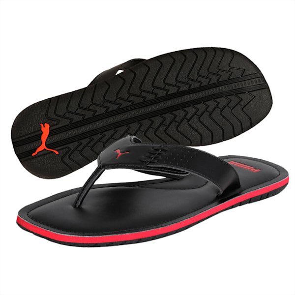 Caper NU  Men's Sandals, PUMA Black-High Risk Red