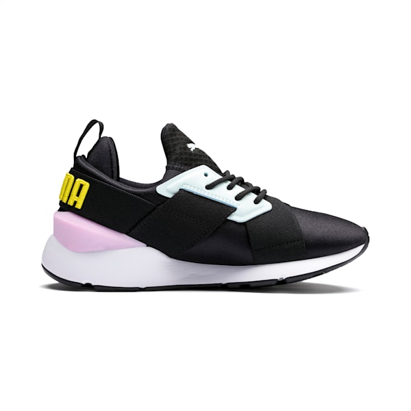 Muse Kids' Trainers, Puma Black-Pale Pink, extralarge-IND