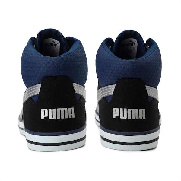 Delta Mid NU Men's Sneakers, Puma Black-Blue Depths-Puma Silver, extralarge-IND