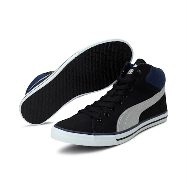 Delta Mid NU Men's Sneakers, Puma Black-Blue Depths-Puma Silver, extralarge-IND