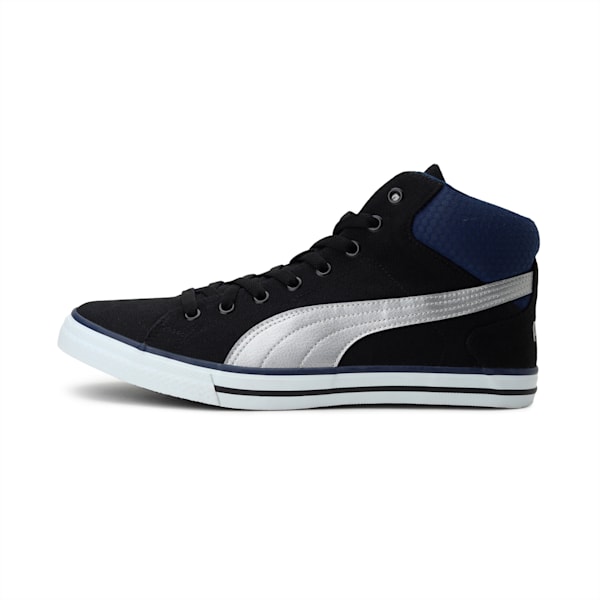 Delta Mid NU Men's Sneakers, Puma Black-Blue Depths-Puma Silver, extralarge-IND