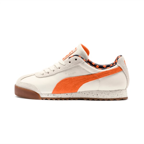 PUMA X TINYCOTTONS Roma Sneakers JR, White Asparagus-Mandarin Orange-Blue Nights, extralarge