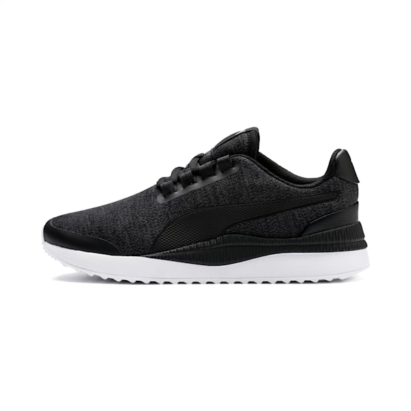 Pacer Next FS Knit Kids' Shoes, Puma Black-Puma Silver, extralarge-IND
