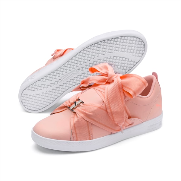 PUMA Smash Women's Buckle Shoes, Peach Bud-Bright Peach, extralarge-IND