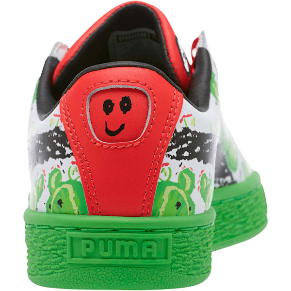 Basket Cactus Monster Sneakers JR, Poinsettia-Classic Green-Puma White, extralarge