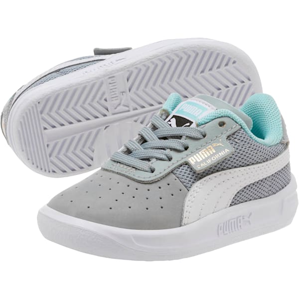 California Casual Toddler Shoes, Quarry-Puma White-Puma Team Gold, extralarge