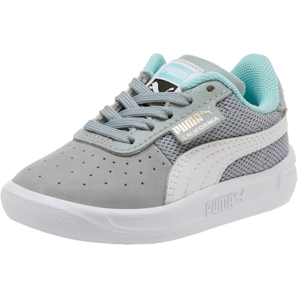 California Casual Toddler Shoes, Quarry-Puma White-Puma Team Gold, extralarge