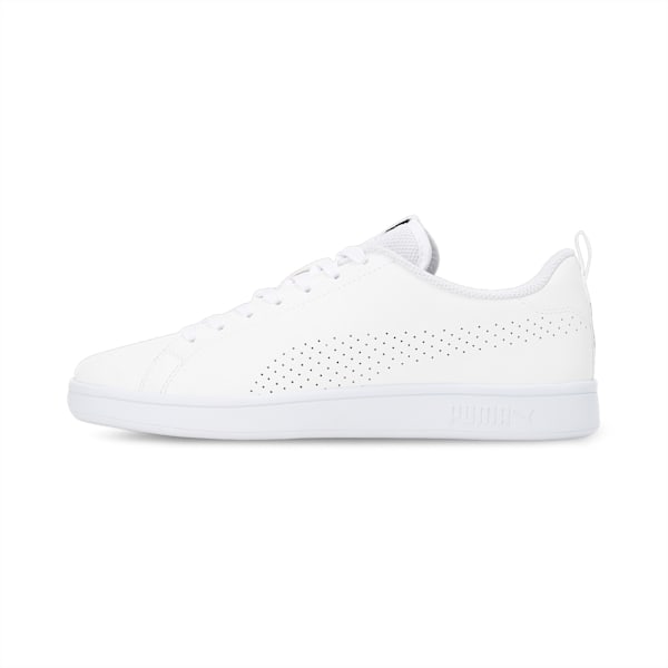 Smash Ace Unisex Sneakers, Puma White-Puma Black, extralarge-IND