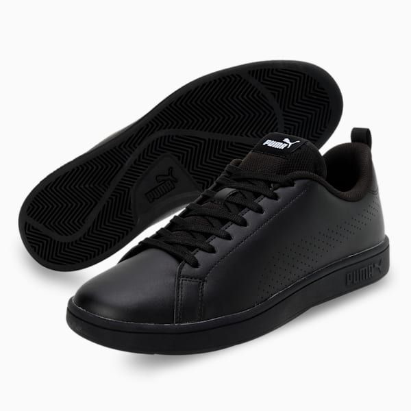 Smash Ace Unisex Sneakers, Puma Black-Puma White, extralarge-IND