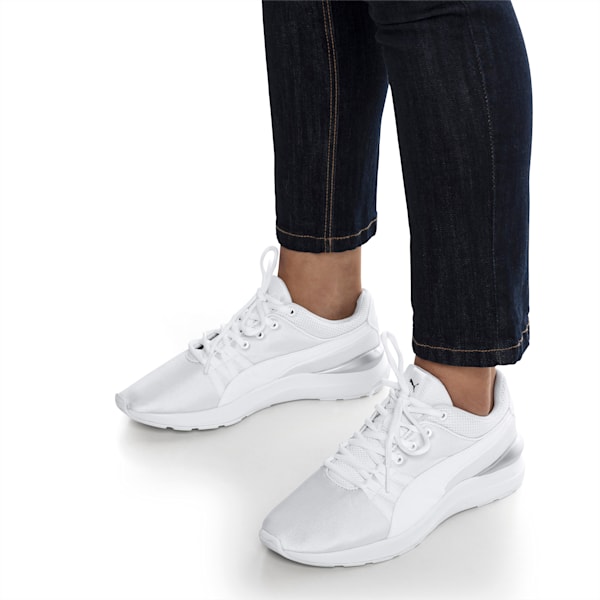 Adela Satin Women's Sneakers, Puma White-Puma White, extralarge-IND