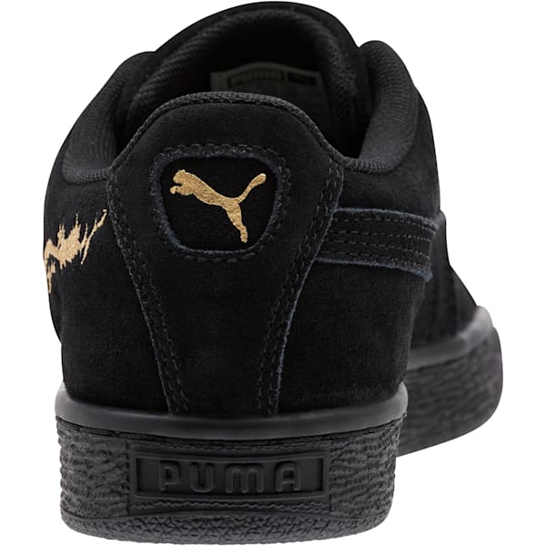 Suede Dragon Sneakers JR, Puma Black-Metallic Gold, extralarge