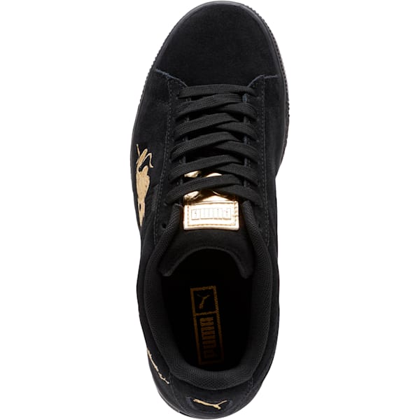 Suede Dragon Sneakers JR, Puma Black-Metallic Gold, extralarge