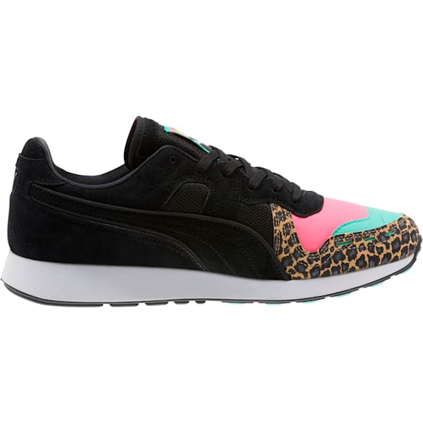 RS-100 Party Cheetah Sneakers, KNOCKOUT PINK-Puma Black, extralarge