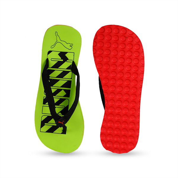 Shore v2 IDP Flip Flops, Puma Black-Limepunch-High Risk Red, extralarge-IND