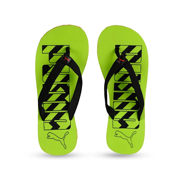 Shore v2 IDP Flip Flops, Puma Black-Limepunch-High Risk Red, extralarge-IND