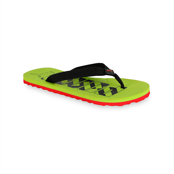 Shore v2 IDP Flip Flops, Puma Black-Limepunch-High Risk Red, extralarge-IND