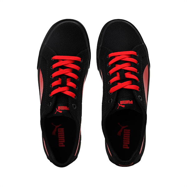 Rap Low Knit Men's Sneakers, High Risk Red-Puma Black, extralarge-IND
