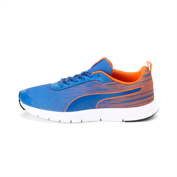 Brisk FR Men's Sneakers, Royal Blue-Vibrant Orange, extralarge-IND