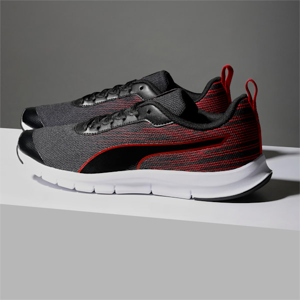 Brisk FR Men's Sneakers, Puma Black-Ribbon Red, extralarge-IND