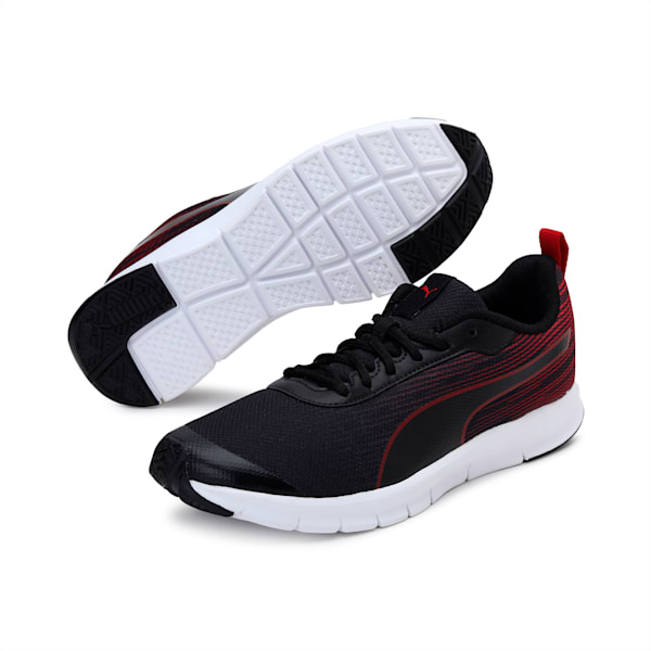 Brisk FR Men's Sneakers, Puma Black-Ribbon Red, extralarge-IND