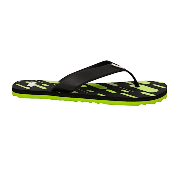 Triumph x Unisex Flip-Flops, Puma Black-Limepunch, extralarge-IND