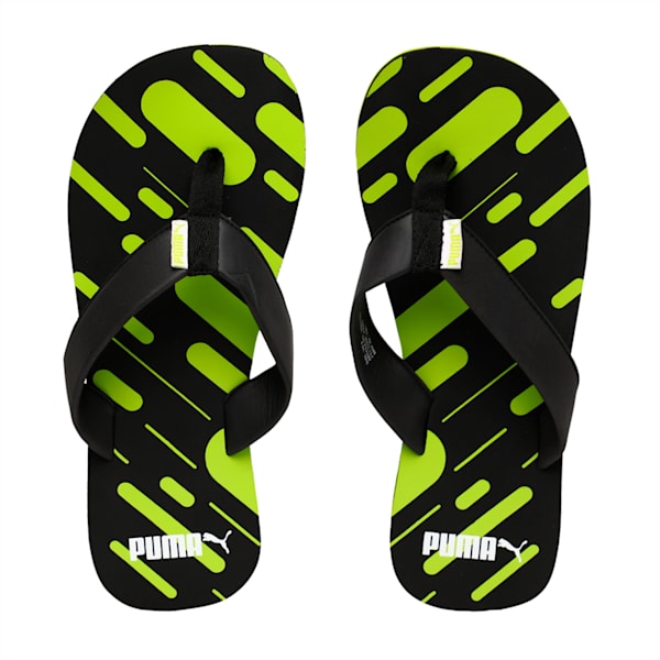 Triumph x Unisex Flip-Flops, Puma Black-Limepunch, extralarge-IND