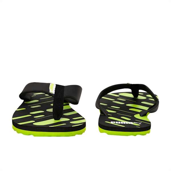 Triumph x Unisex Flip-Flops, Puma Black-Limepunch, extralarge-IND