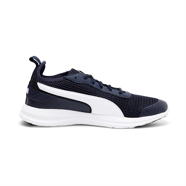 Flex T2 Men's Running Shoes, Peacoat-Puma White, extralarge-IND
