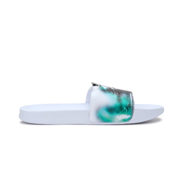 Mercedes-AMG Petronas F1 Leadcat Unisex Graphic Slides, Puma White-Spectra Green, extralarge-IND