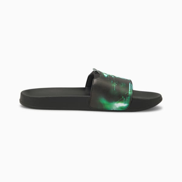 Mercedes-AMG Petronas F1 Leadcat Unisex Graphic Slides, Puma Black-Spectra Green, extralarge-IND