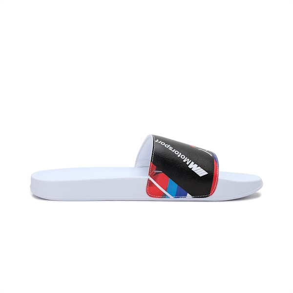 BMW M Motorsport Leadcat Unisex Graphic Slides, Puma White-Puma White-High Risk Red, extralarge-IND