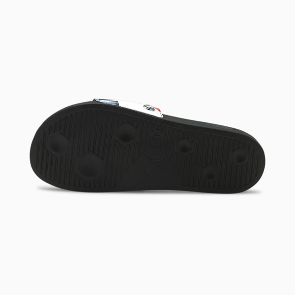 BMW M Motorsport Leadcat Men's Graphic Slides, Puma Black-Puma White-High Risk Red, extralarge