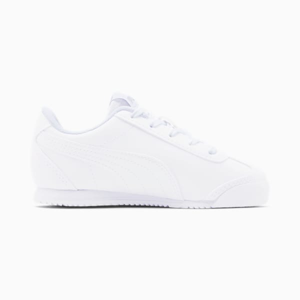 Turino Leather Little Kids' Shoes, Puma White-Puma White, extralarge