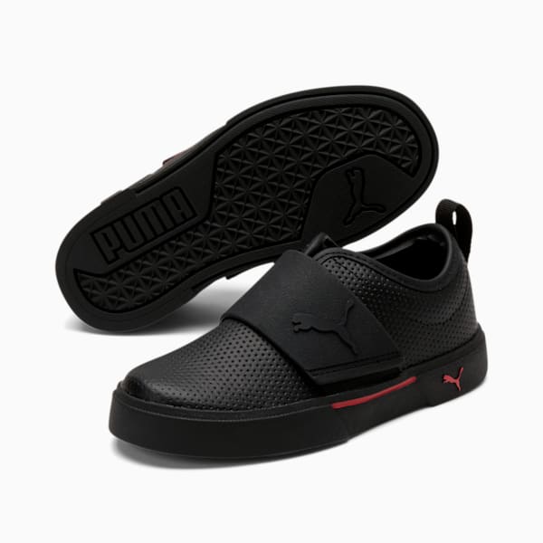 El Rey II Little Kids' Slip-On Shoes, Puma Black-High Risk Red, extralarge