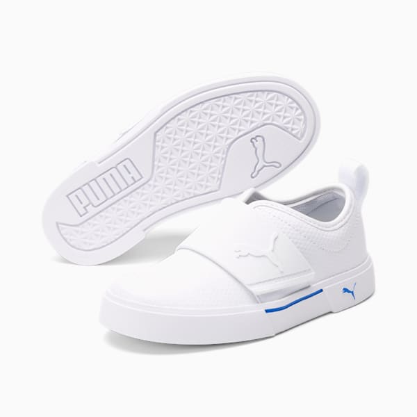 El Rey II Little Kids' Slip-On Shoes, Puma White-Future Blue, extralarge
